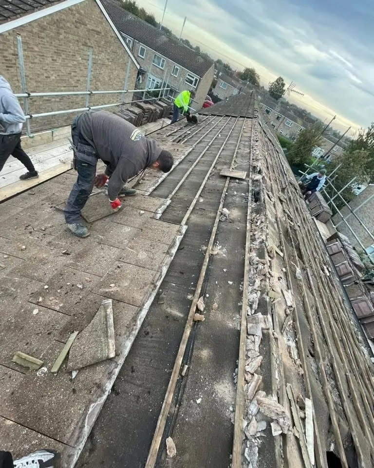 Roof strip and re-felt in progress in Ivybridge